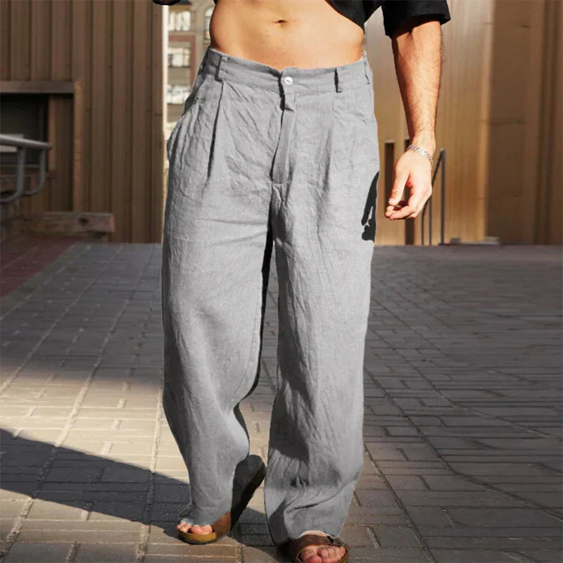 Stevie™ – Men's Wide-Leg Linen Trousers