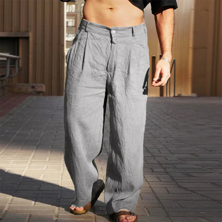 Stevie™ – Men's Wide-Leg Linen Trousers