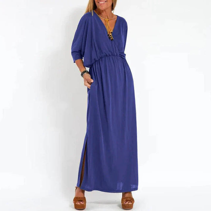 Angelica™ - High Waist Slit Vintage Long Dress