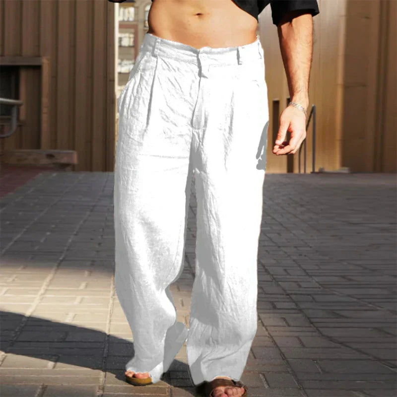Stevie™ – Men's Wide-Leg Linen Trousers
