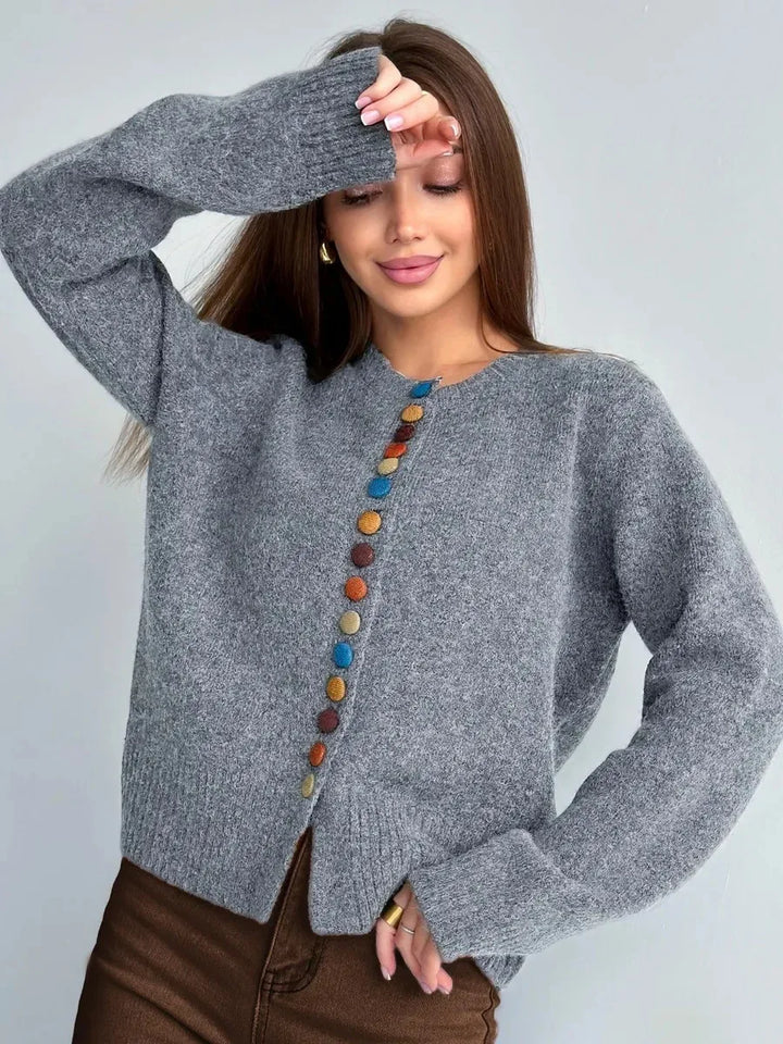 THE NOELLE | BUTTON ACCENT CARDIGAN