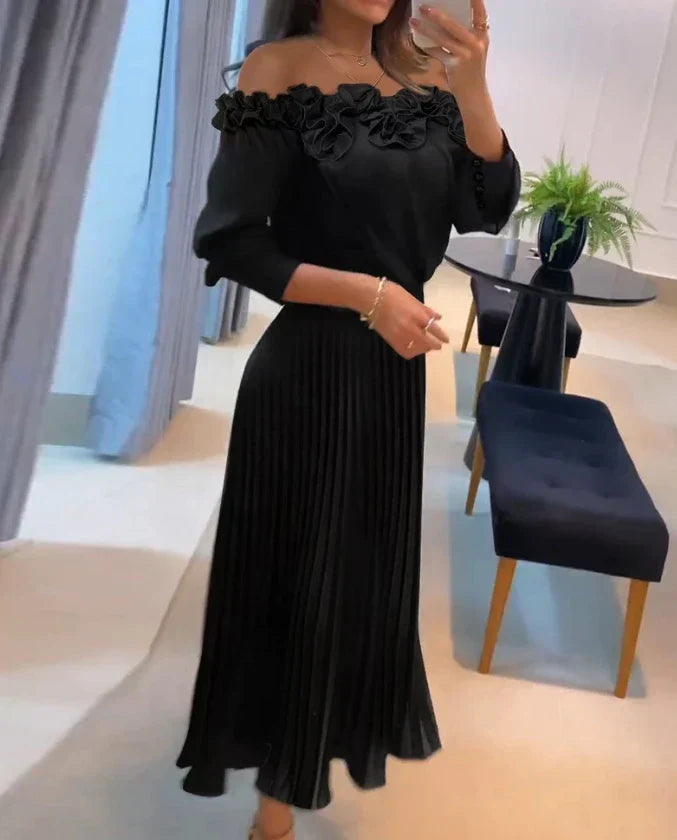 Carina | Breathable Off-Shoulder Maxi Dress