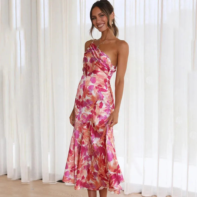 Saar - Refined Off-Shoulder Dress with Floral Print