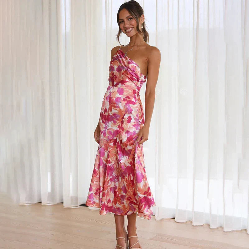 Saar - Refined Off-Shoulder Dress with Floral Print