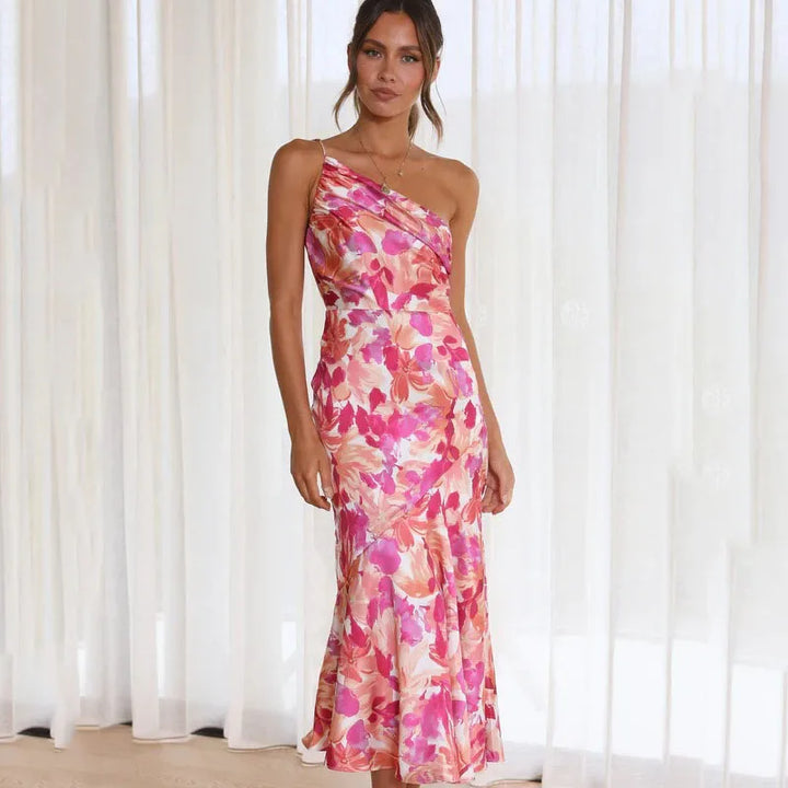 Saar - Refined Off-Shoulder Dress with Floral Print