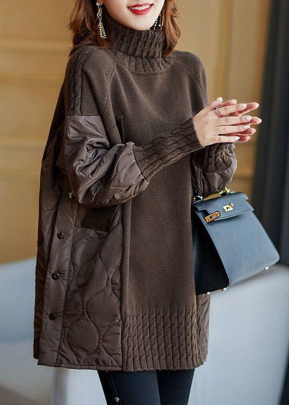 Hailey™ - Simple Patchwork Turtleneck Sweater