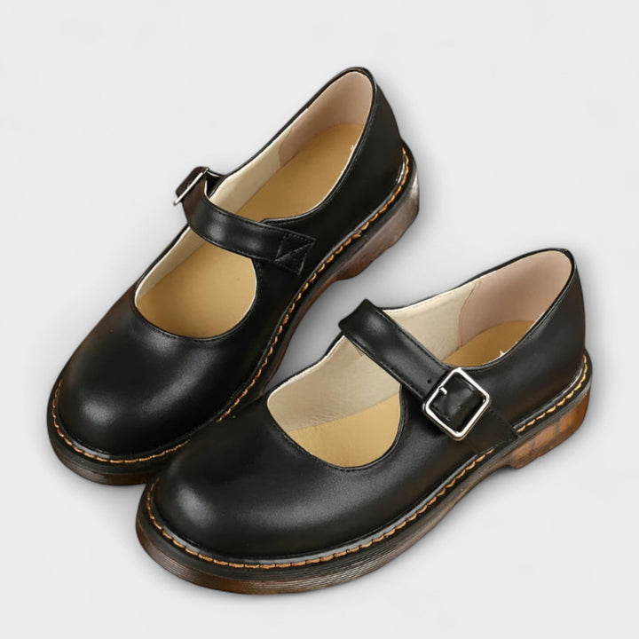 Women's Vintage Mary Jane Shoes - Classic Strap Shoes with Comfort Sole
