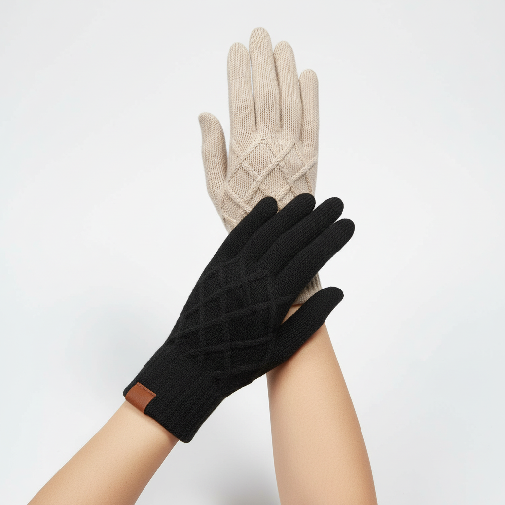 Thermisch gestrickte Handschuhe mit Touchfunktion (Doppelpack)