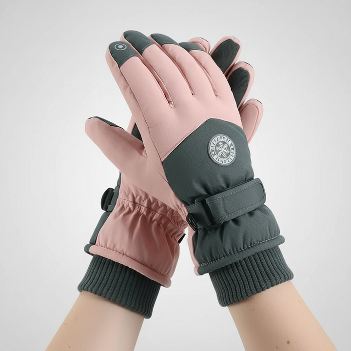 Thermisch gefütterte Handschuhe mit Touchscreen-Fingerkuppen