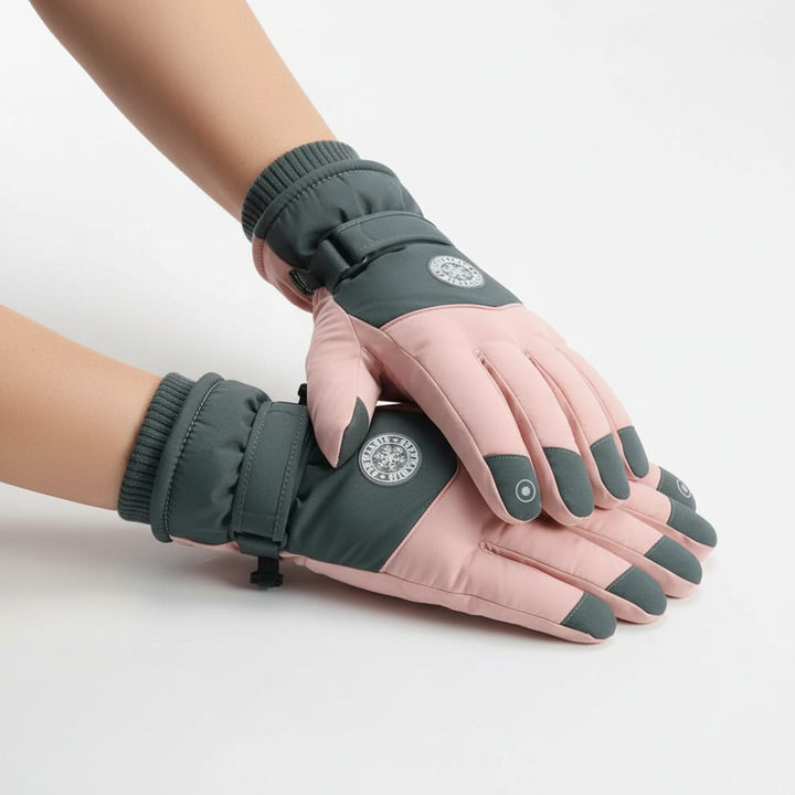 Thermisch gefütterte Handschuhe mit Touchscreen-Fingerkuppen