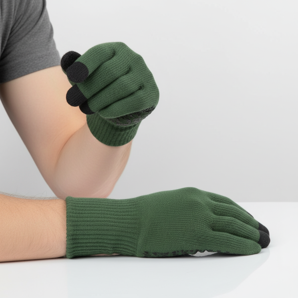 Thermische gestrickte Handschuhe mit Touchscreen und rutschfester Fläche