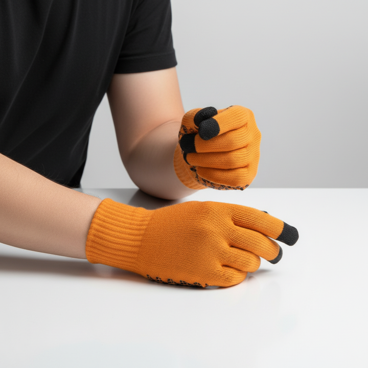 Thermische gestrickte Handschuhe mit Touchscreen und rutschfester Fläche