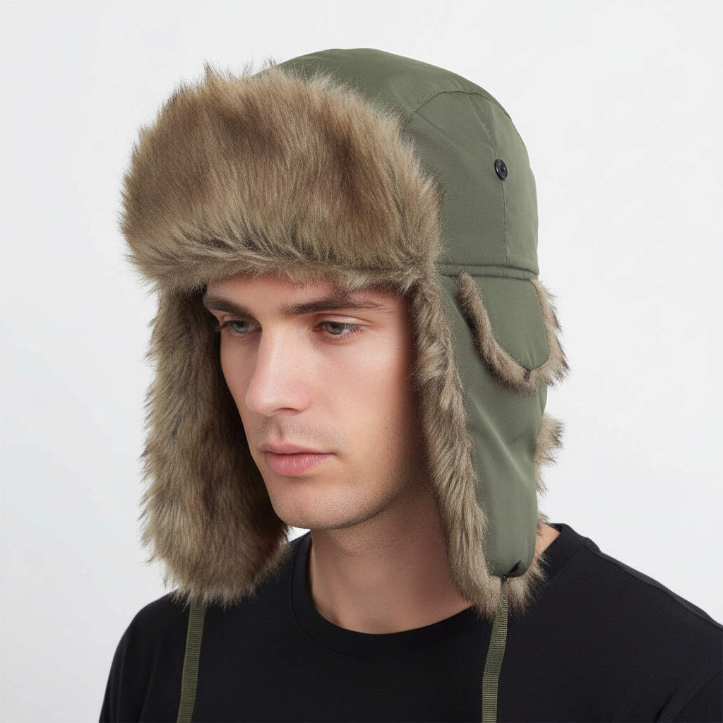 Trappermütze mit Ohrklappen - winddicht und warm