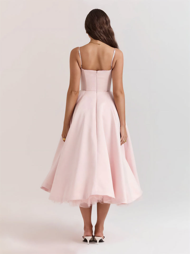 Ophira™ - Elegant Corset Midi Dress