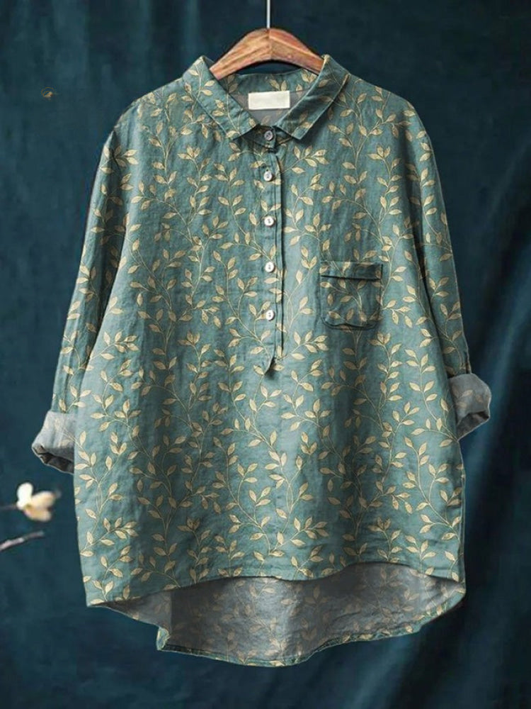 Tiziana – Patterned Linen Shirt