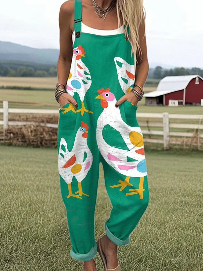 Women's Jumpsuit - Vintage Floral Print for Effortless Style and Comfort