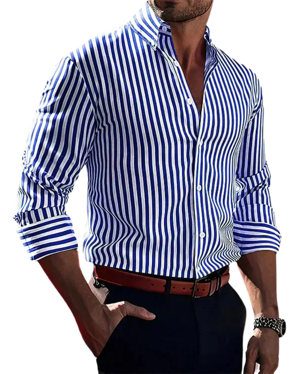 Riley™ - Elegant Striped Shirt