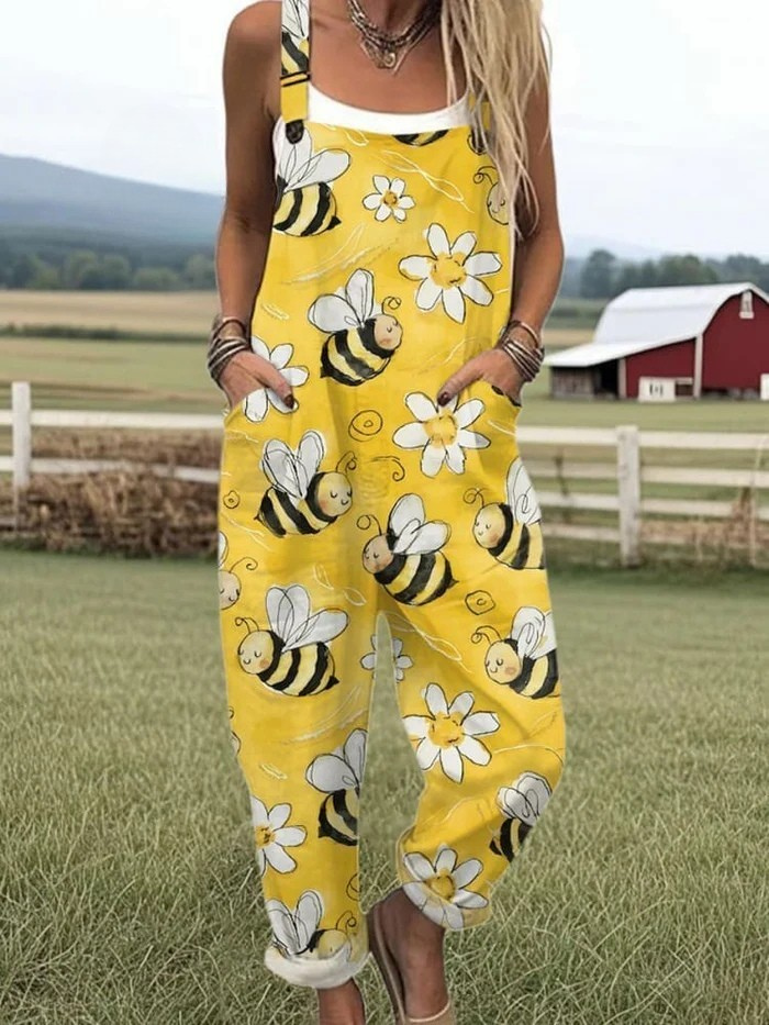 Carole™ - Women's Playful Summer Printed Overalls
