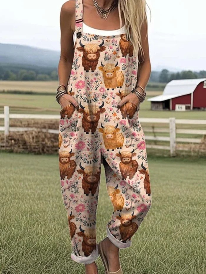 Carole™ - Women's Playful Summer Printed Overalls
