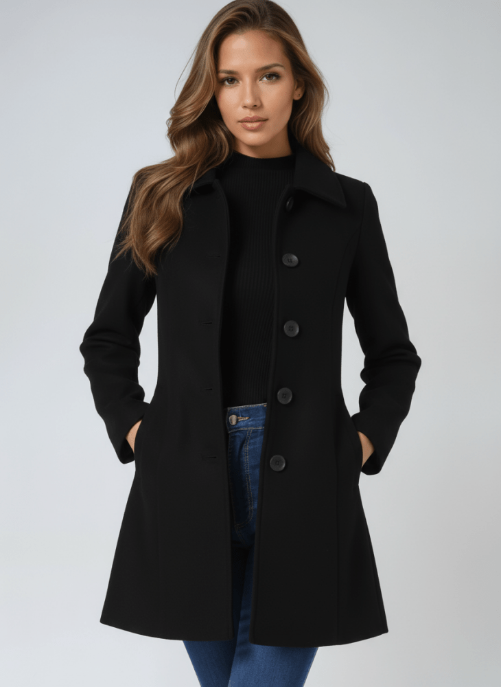 Helena | Women's Winter Coat with One-Button Closure