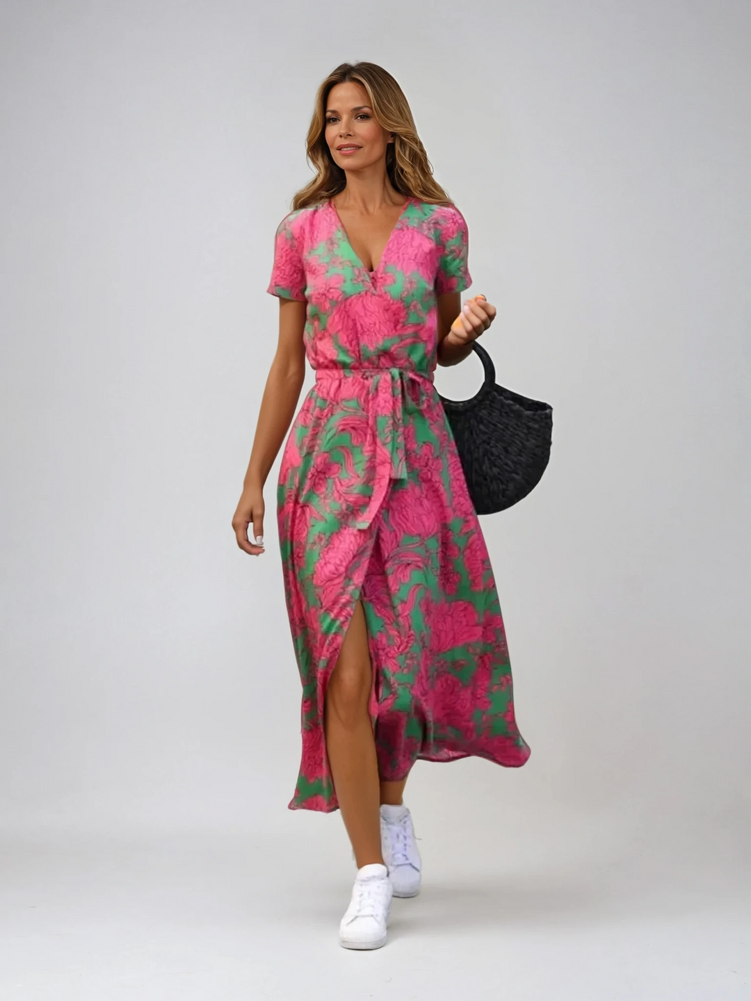 Suzanne - Elegant V-Neck Dress