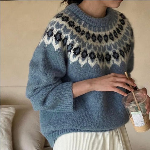 Juliet | Stylish Jacquard Sweater