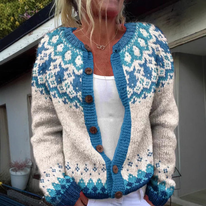 Eva | Vintage Icelandic Hand-Knitted Cardigan