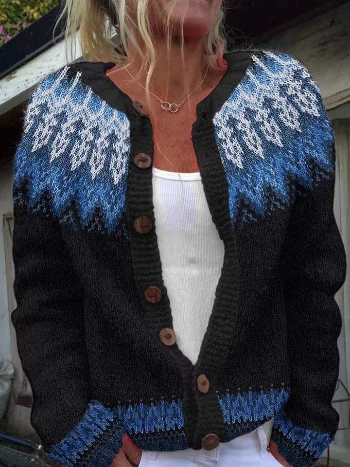 Helen | Vintage Hand-Knitted Icelandic Cardigan