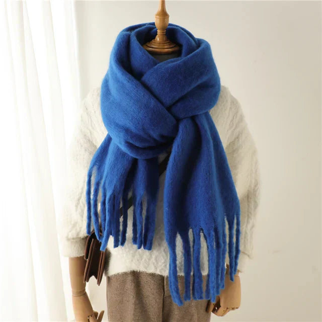 Damen Oversized-Schal mit Fransen