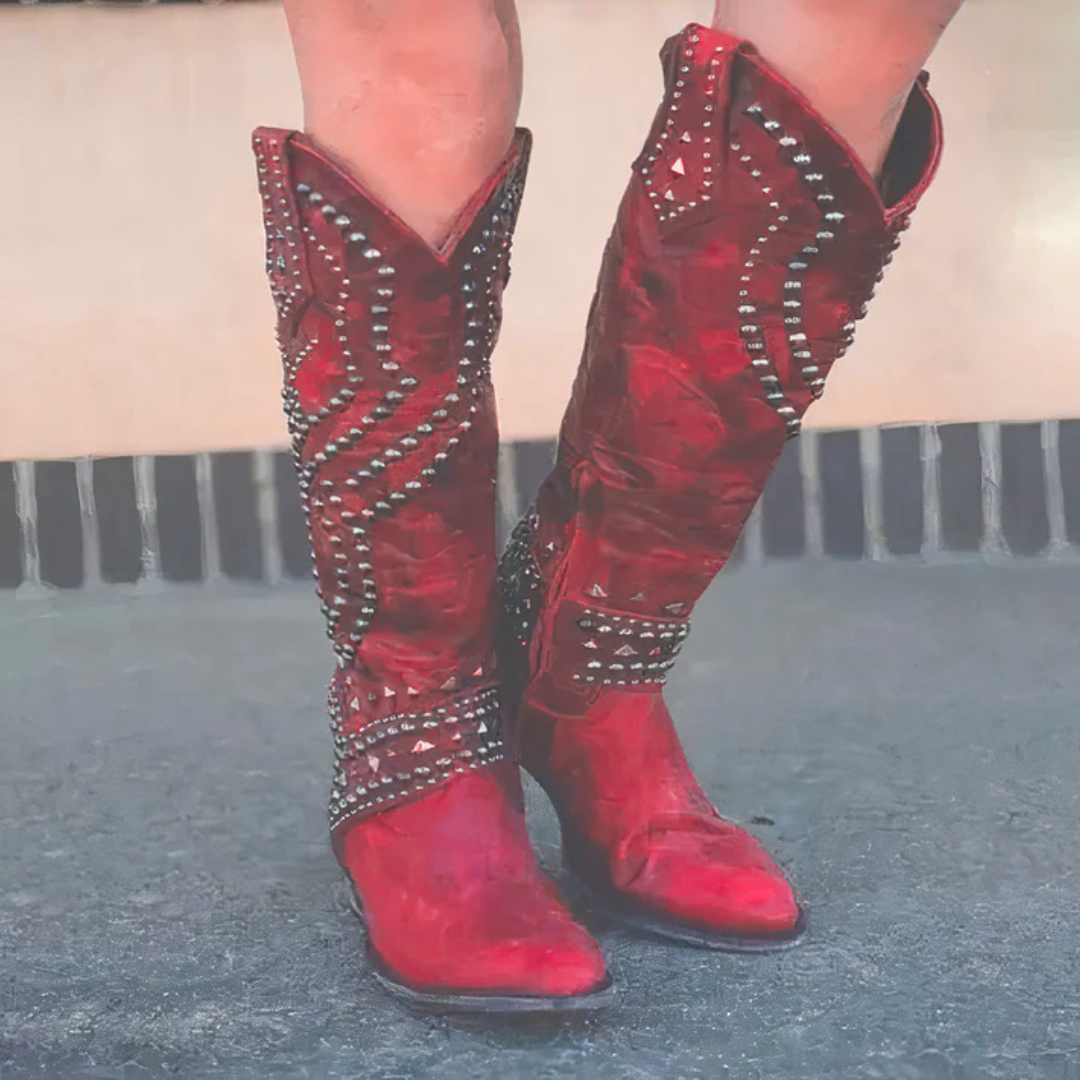 Mia™ - Western Knee-High Boots