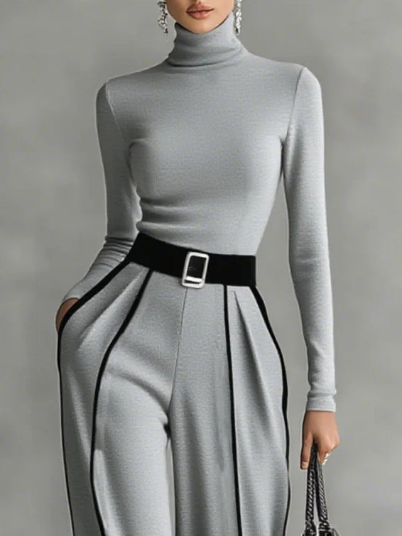 Alina - Two-piece set with high collar