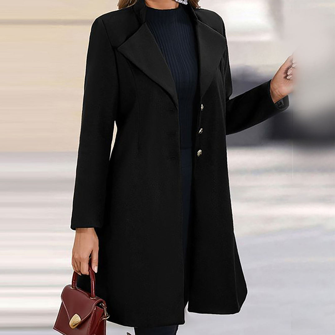 Hannah | Women's coat with buttons and long sleeves