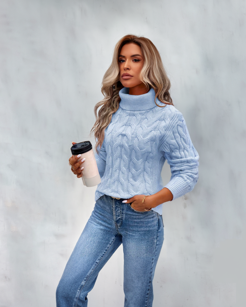 Bella - Warm Knitted Turtleneck Sweater