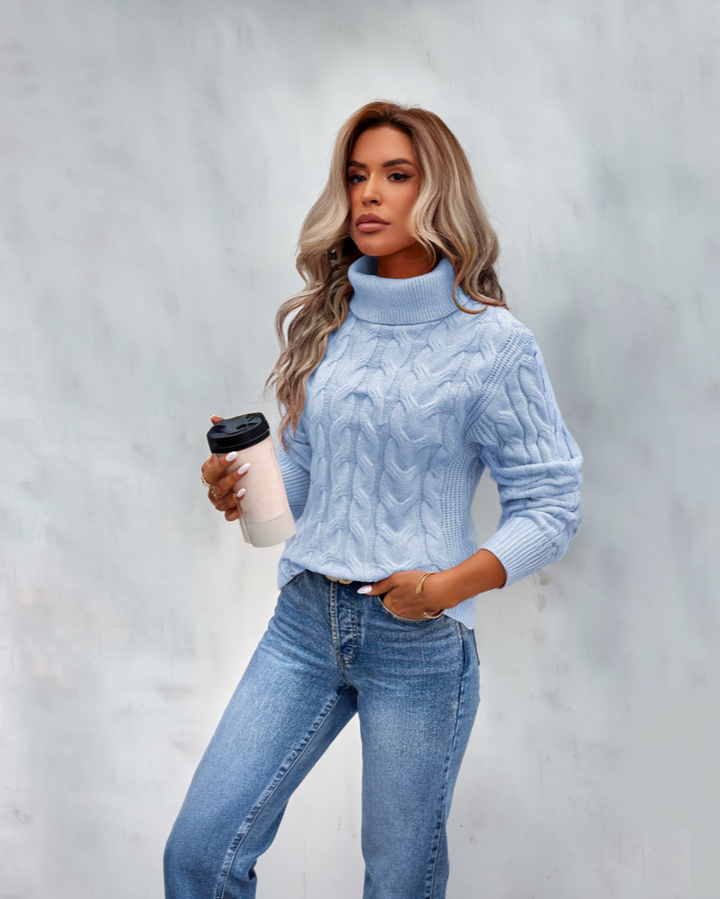 Bella - Warm Knitted Turtleneck Sweater