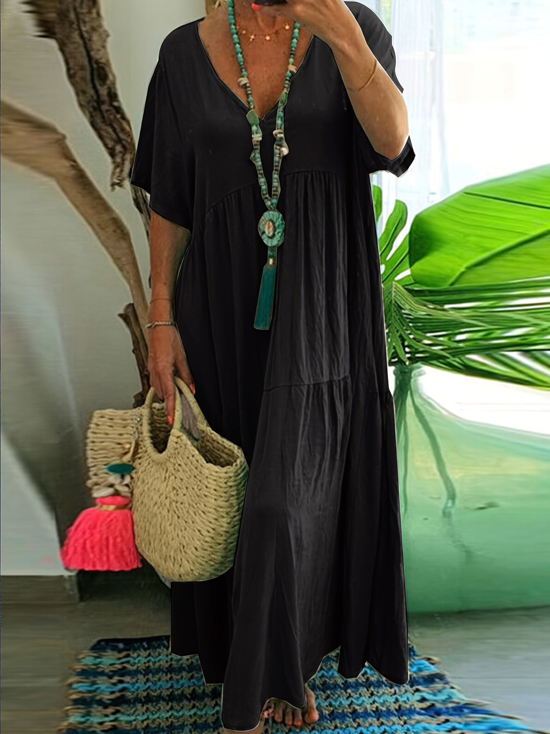 Vida™ - Casual Plus-Size Maxi Dress