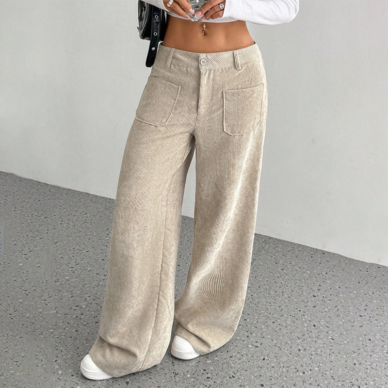 Women's Leisure High-Waisted Trousers – Loose Fit for Ultimate Comfort and Style
