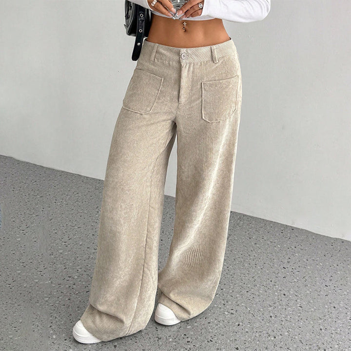 Women's Leisure High-Waisted Trousers – Loose Fit for Ultimate Comfort and Style