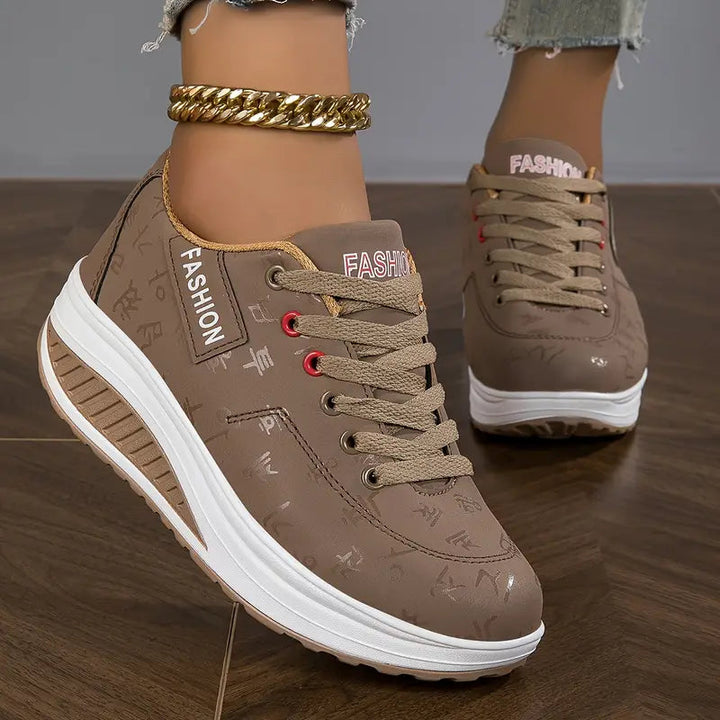 Breathable Platform Sneakers for Women's Fashion