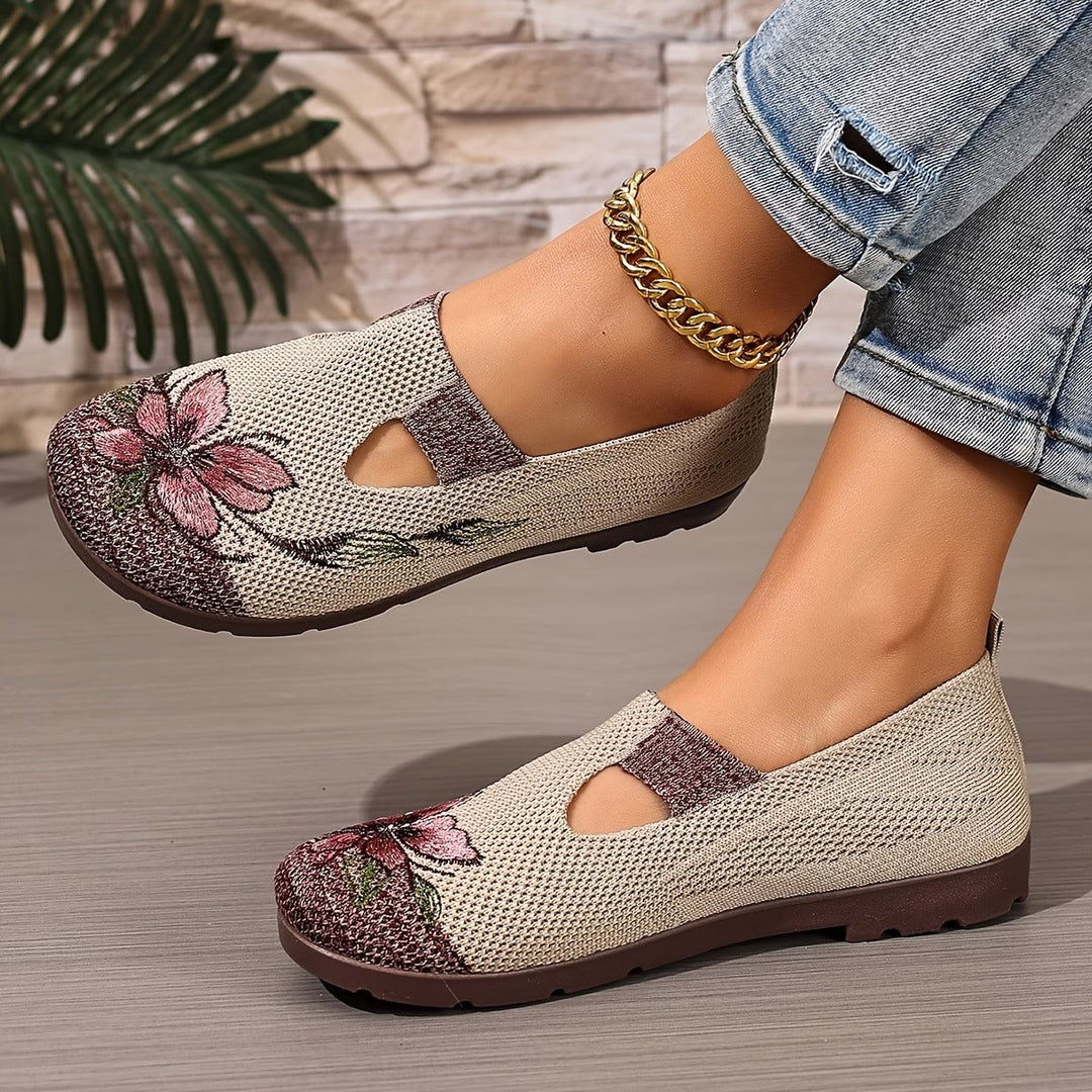 Stylish Embroidered Breathable Women's Shoes