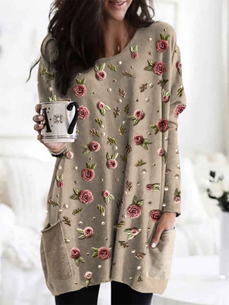 Romiselle™ - Rose Print Tunic
