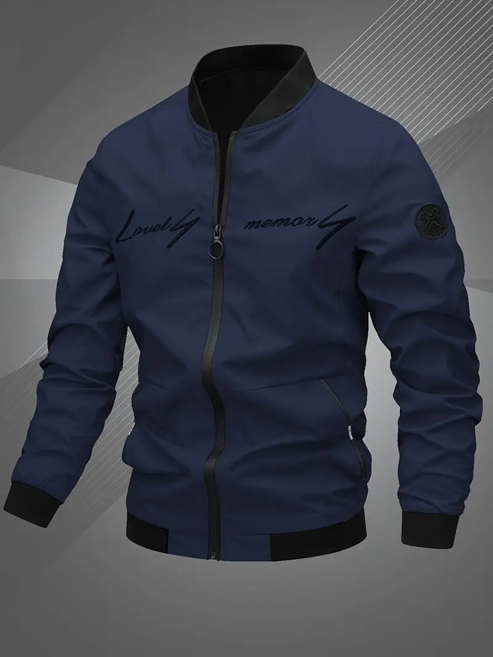 Finn - Casual Bomber Jacket With Embroidered Letter For Men