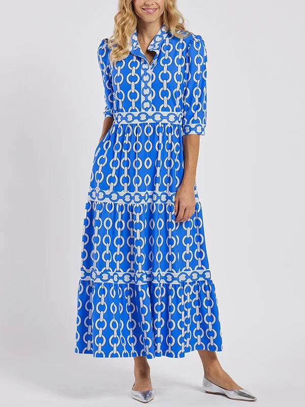 Juliette™ - Midi Dress with Chain Pattern