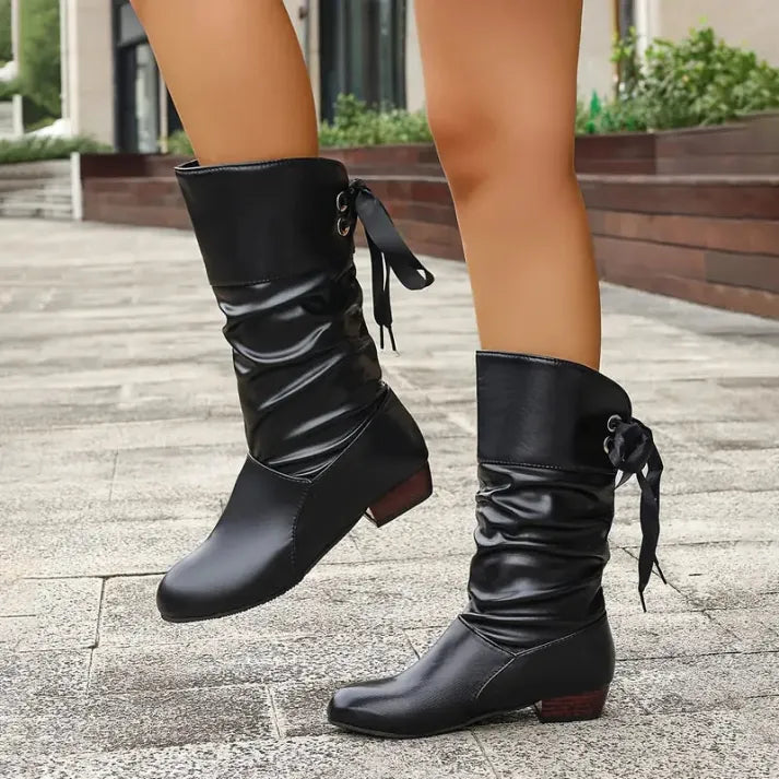 Stef™ - Fashionable Lace-Up Ankle Boots