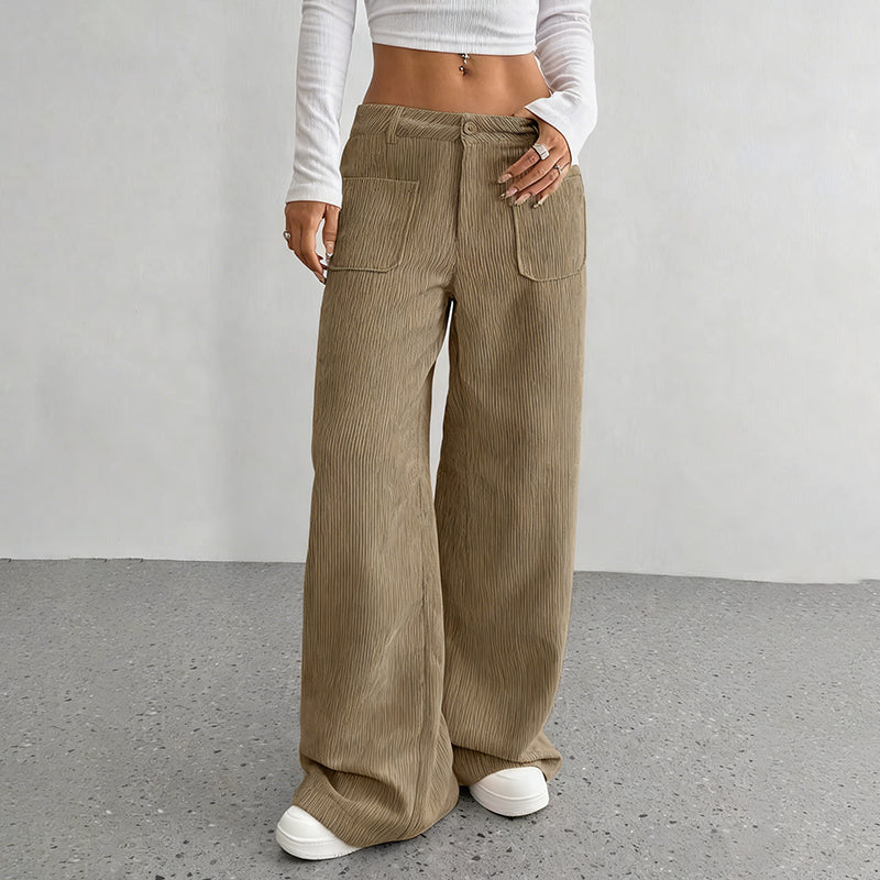Women's Leisure High-Waisted Trousers – Loose Fit for Ultimate Comfort and Style