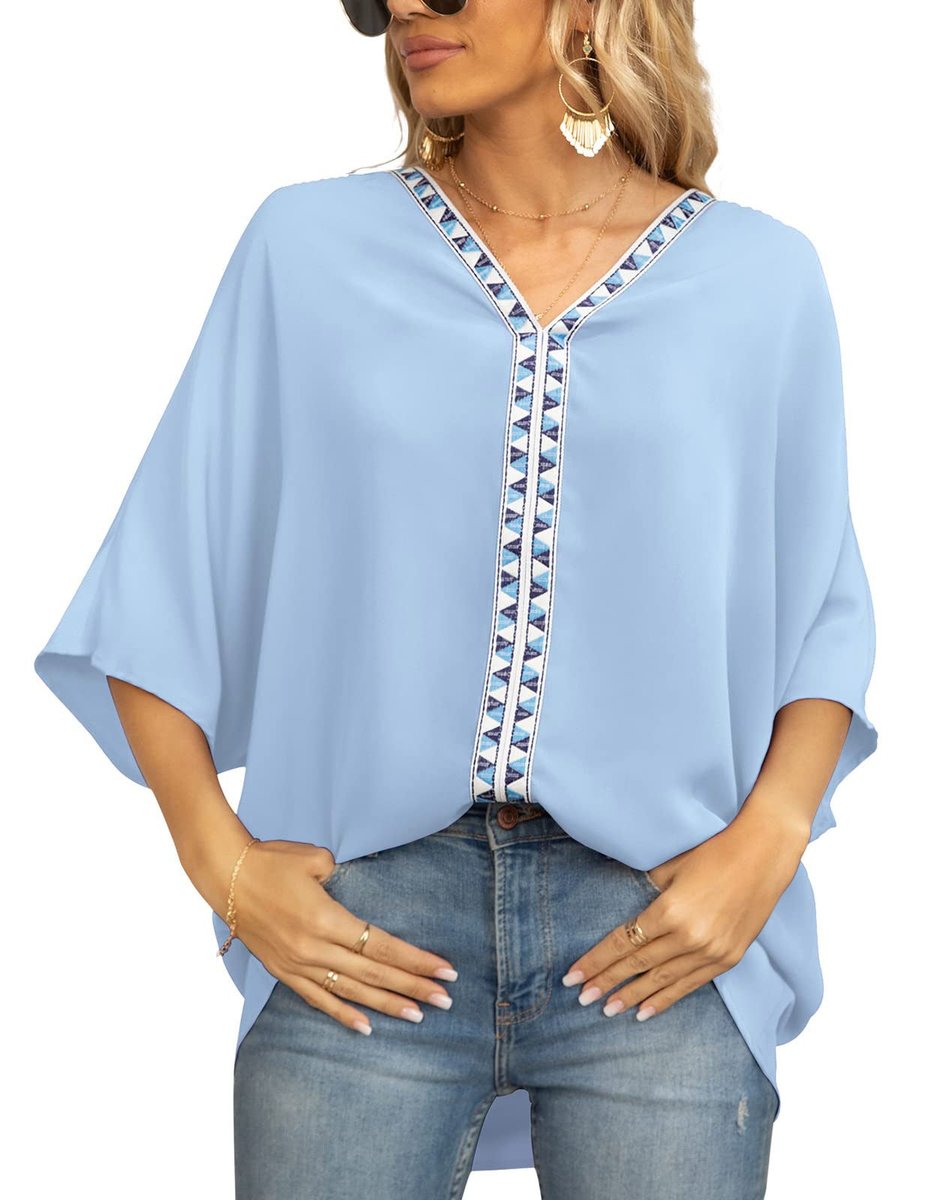 Daniela | Women's V-Neck Short-Sleeve Tunic