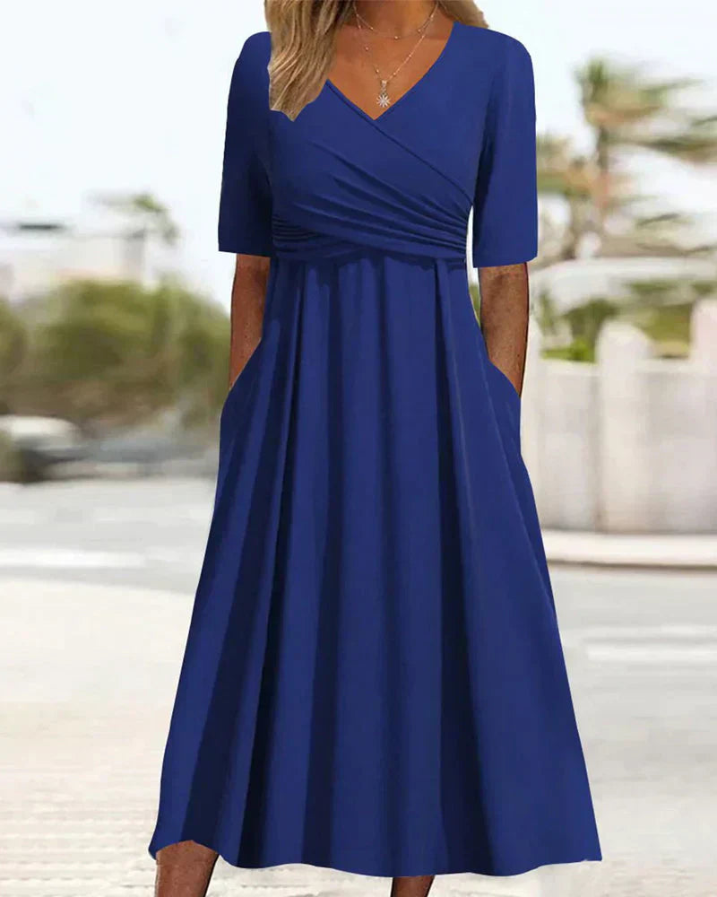 Anna™ - Wrap Dress with Short Sleeves