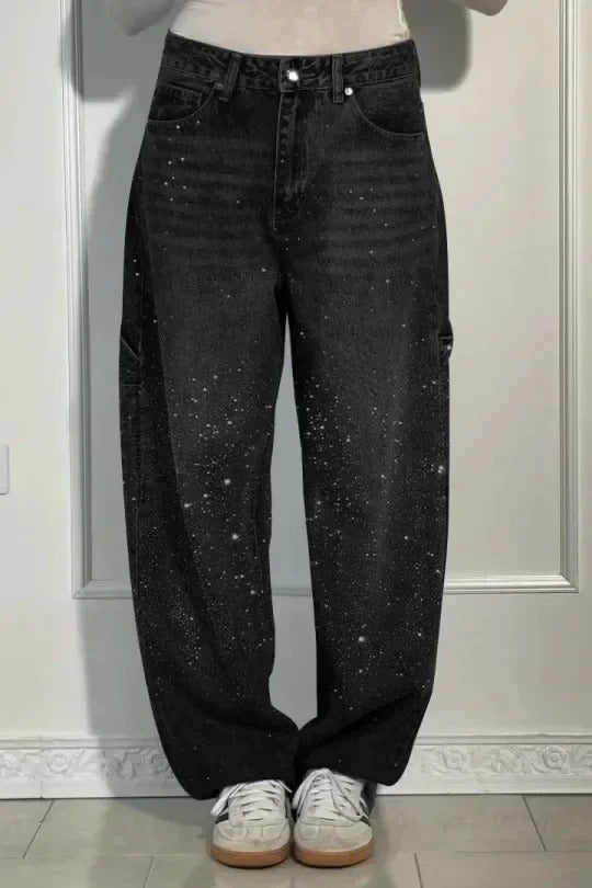 Violette™ - High-waisted wide-leg trousers with button pockets