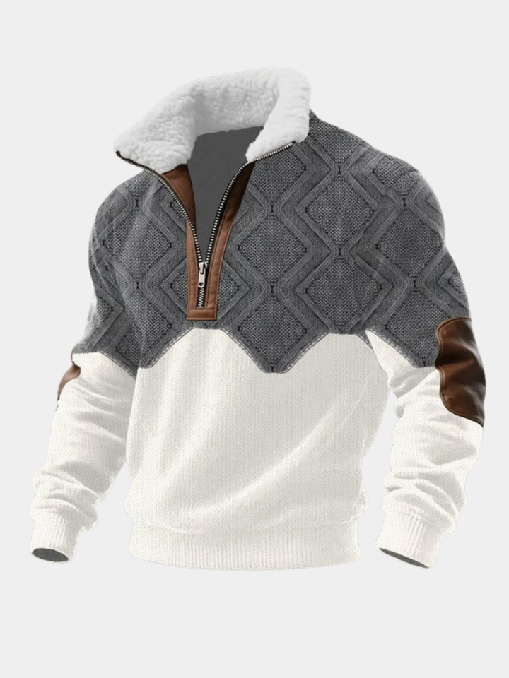 SILVORO | Fleece pullover with high collar