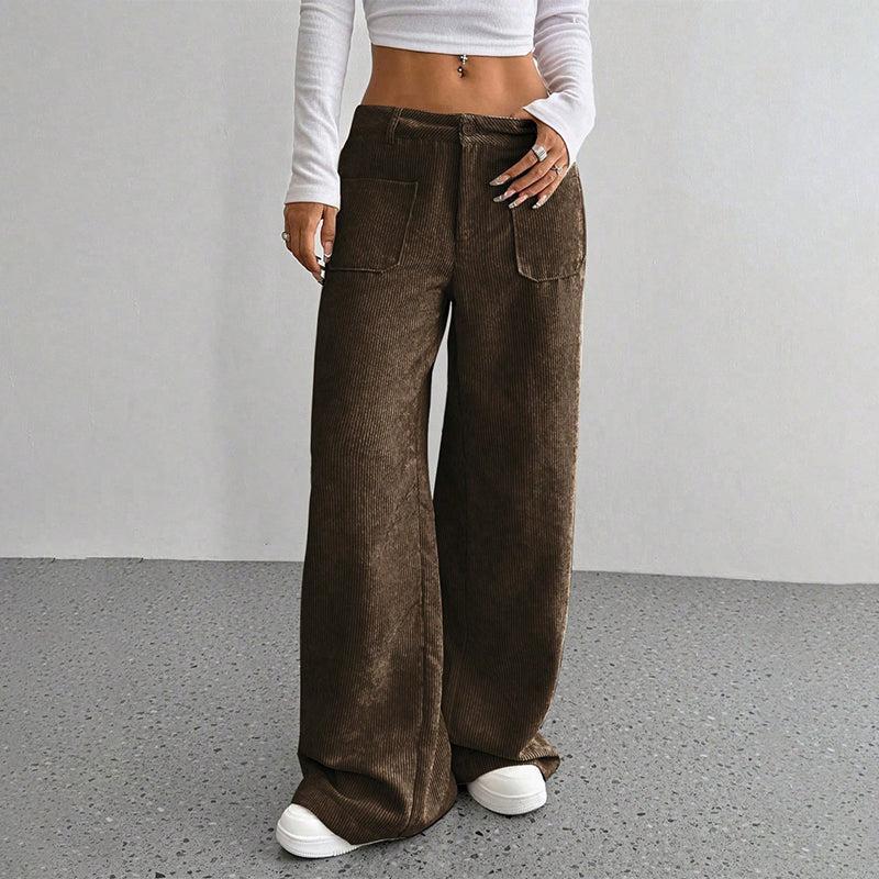 Women's Leisure High-Waisted Trousers – Loose Fit for Ultimate Comfort and Style