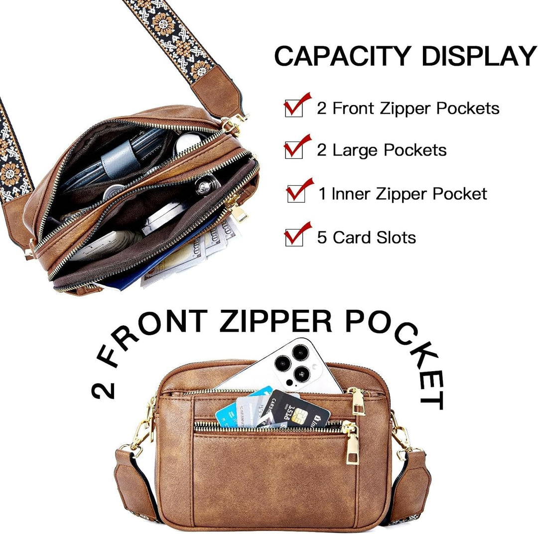 Erikka | Elegant Shoulder Bag with Patterned Adjustable Strap
